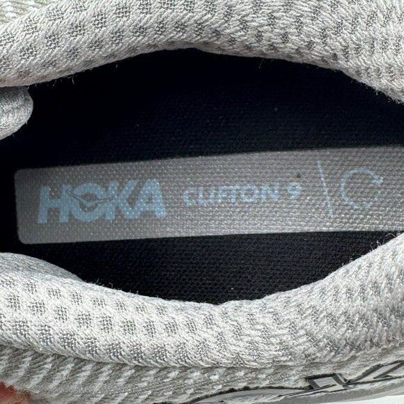 Hoka One One Clifton 9 Grey Mens Size 10D Lightweight Running Shoes - Picture 12 of 12